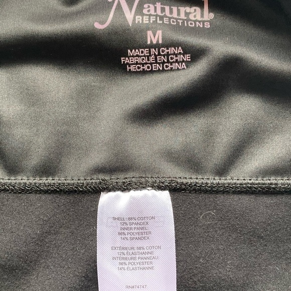 Natural Reflections Fleece Lined Leggings Sz Med - Picture 6 of 6
